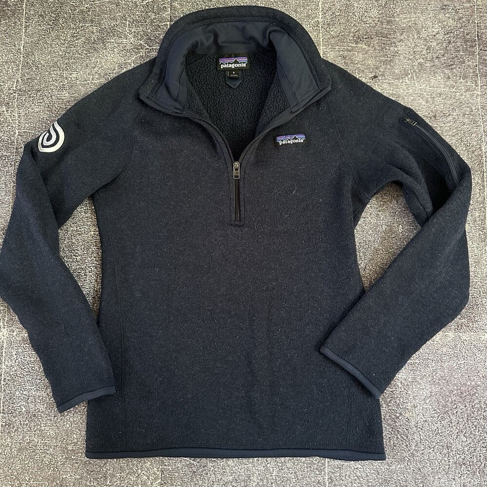 Womens Patagonia Navy Blue 1/4 Zip Up Better Sweater Fleece Pullover Jacket Sz S